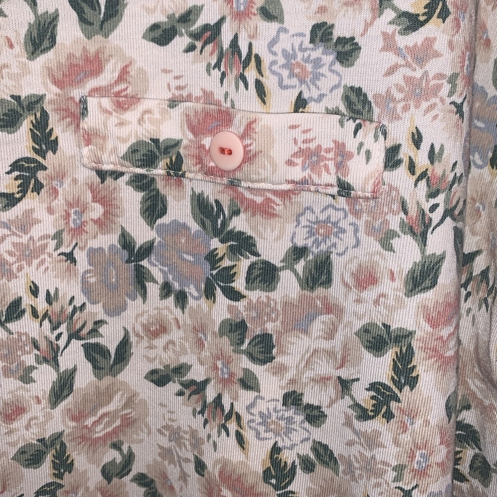 Capistrano Short Sleeve Shirt Plus 22/24 Green Pink Tan - Picture 5 of 10